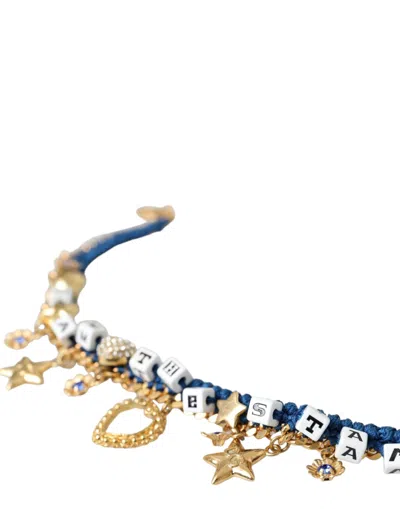 Dolce & Gabbana Gold Tone Brass Chain Iam The Star Bracelet In Gold