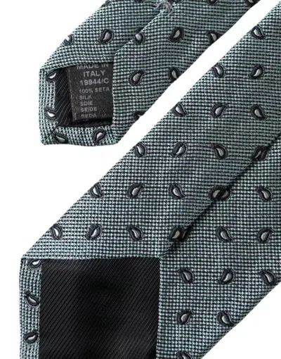 Dolce & Gabbana Green 100% Silk Patterned Adjustable Men Men's Tie In Green