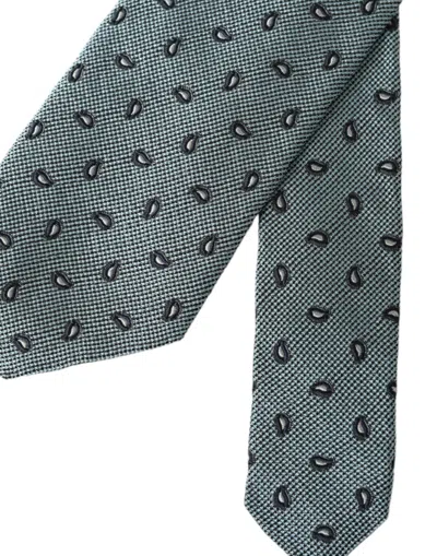 Dolce & Gabbana Green 100% Silk Patterned Adjustable Men Men's Tie In Green