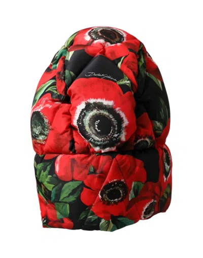 Dolce & Gabbana Multicolor Anemone Whole Head Wrap Hat In Multicolor