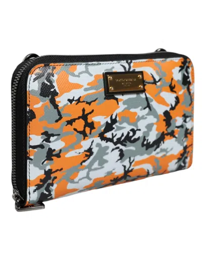 Dolce & Gabbana Multicolor Camouflage Leather Purse Cross Body Women's Bag In Multicolor