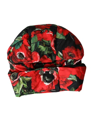 Dolce & Gabbana Multicolor Anemone Whole Head Wrap Hat In Multicolor