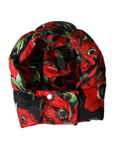 Dolce & Gabbana Multicolor Anemone Whole Head Wrap Hat In Multicolor