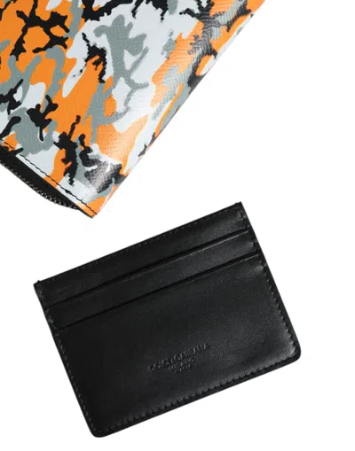 Dolce & Gabbana Multicolor Camouflage Leather Purse Cross Body Women's Bag In Multicolor