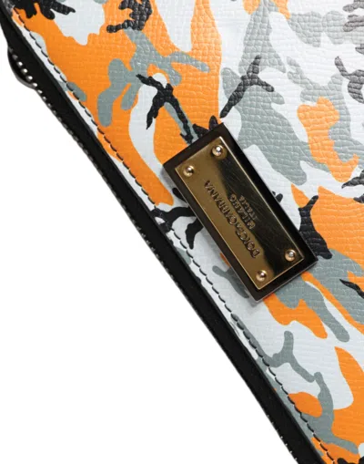 Dolce & Gabbana Multicolor Camouflage Leather Purse Cross Body Women's Bag In Multicolor