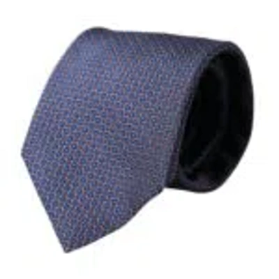 Dolce & Gabbana Navy Blue Silk Patterned Adjustable Men Men's Tie In Navy Blue
