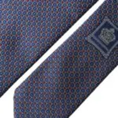 Dolce & Gabbana Navy Blue Silk Patterned Adjustable Men Men's Tie In Navy Blue