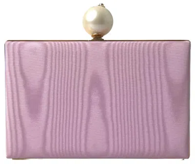 Pre-owned Dolce & Gabbana Pink Silk Gold Frame Clutch Evening Party Purse Women's Bag ()