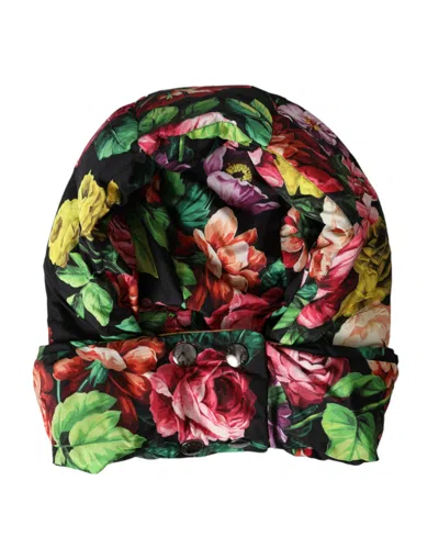 Dolce & Gabbana Hat Multicolor Floral Whole Head Wrap Hat In Multicolor