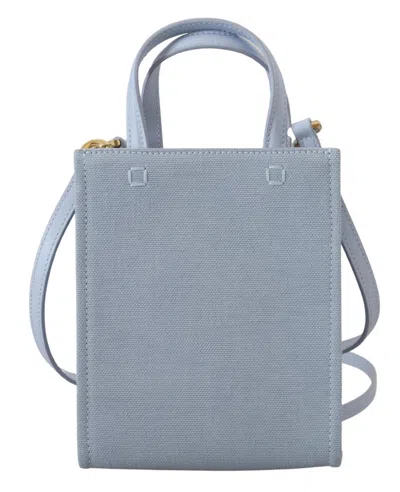Givenchy Blue Coated Canvas Vertical Cloud Mini Shoulder Bag In Blue