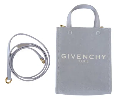 Givenchy Blue Coated Canvas Vertical Cloud Mini Shoulder Bag In Blue