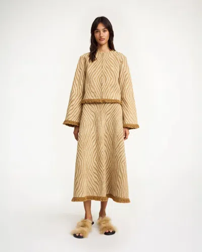 By Malene Birger Giabbo Animal-printed Cotton Midi Skirt In Animal Print