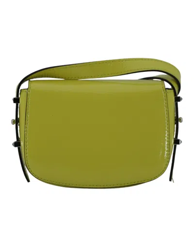 Jimmy Choo Lime Yellow Leather Small Shoulder Bag In Yellow