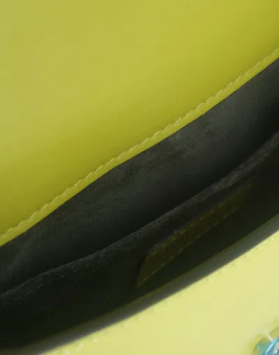Jimmy Choo Lime Yellow Leather Small Shoulder Bag In Yellow