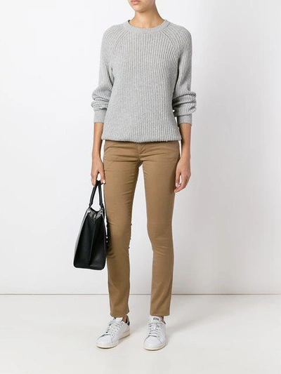 Shop Polo Ralph Lauren Skinny Trousers In Neutrals