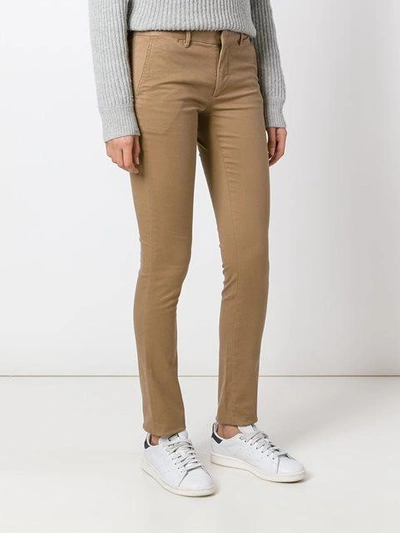 Shop Polo Ralph Lauren Skinny Trousers In Neutrals