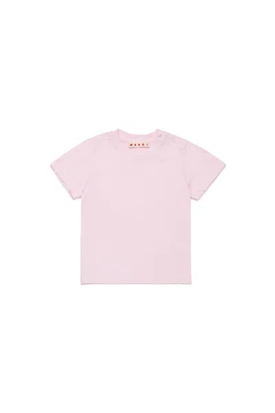 Marni Logo-print T-shirt In Pink