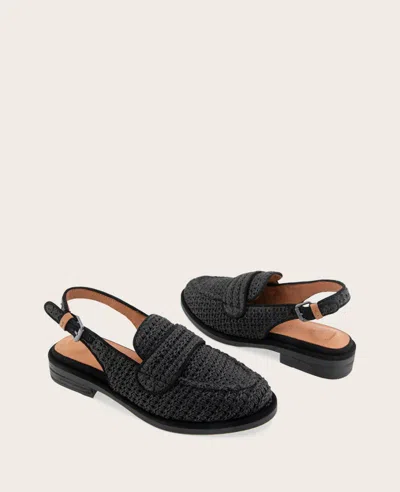 Gentle Souls - Caleb Raffia Slingback In Black Raffia