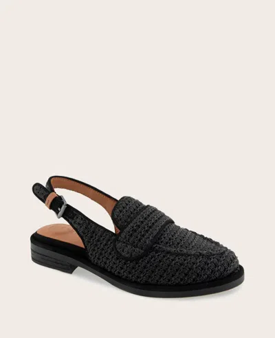 Gentle Souls - Caleb Raffia Slingback In Black Raffia