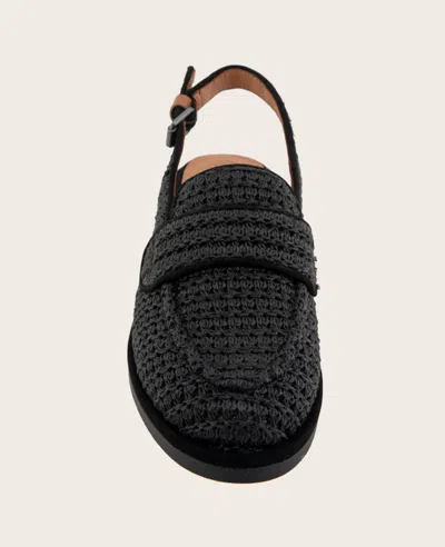 Gentle Souls - Caleb Raffia Slingback In Black Raffia