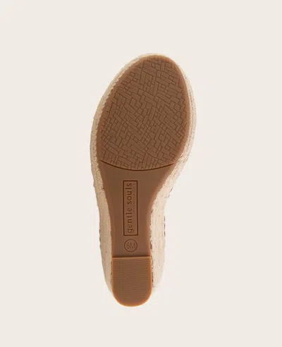 Gentle Souls - Capelin Leather Espadrille Wedge In Luggage Leather