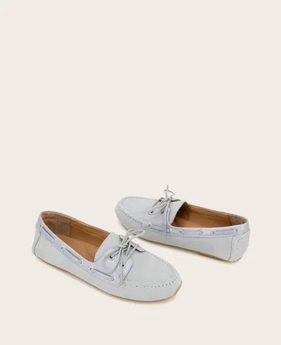 Gentle Souls - Marina Leather Boat Shoe In Ashley Blue Leather