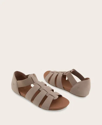 Gentle Souls - Lennon Nubuck Fisherman Sandal In Mushroom Nubuck