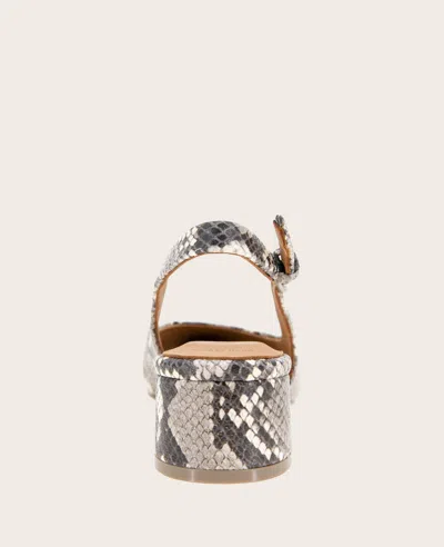 Gentle Souls - Georgia Snake Slingback Heel In Black,white Snake