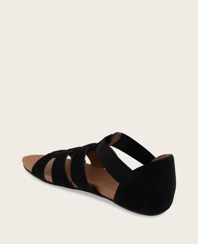 Gentle Souls - Lennon Nubuck Fisherman Sandal In Black Nubuck