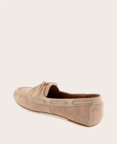 Gentle Souls - Marina Suede Boat Shoe In Warm Sand Suede
