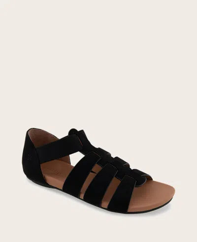 Gentle Souls - Lennon Nubuck Fisherman Sandal In Black Nubuck