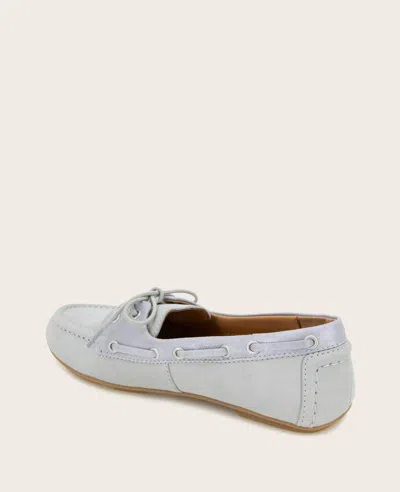 Gentle Souls - Marina Leather Boat Shoe In Ashley Blue Leather
