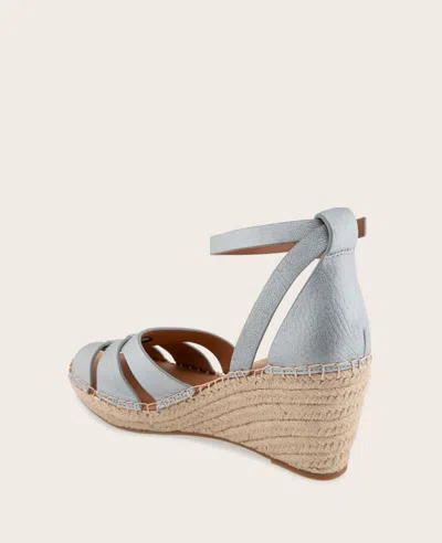 Gentle Souls - Coolie Metallic Espadrille Wedge In Silver Leather