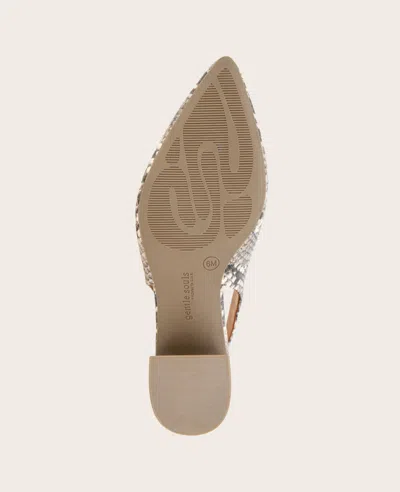Gentle Souls - Georgia Snake Slingback Heel In Black,white Snake