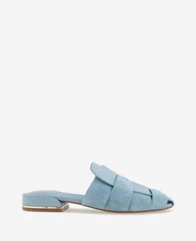 Kenneth Cole Faina Leather Fisherman Slide Sandal In Sky Blue Leather