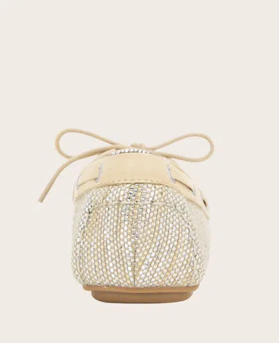Gentle Souls - Marina Metallic Fabric Boat Shoe In Light Gold Fabric
