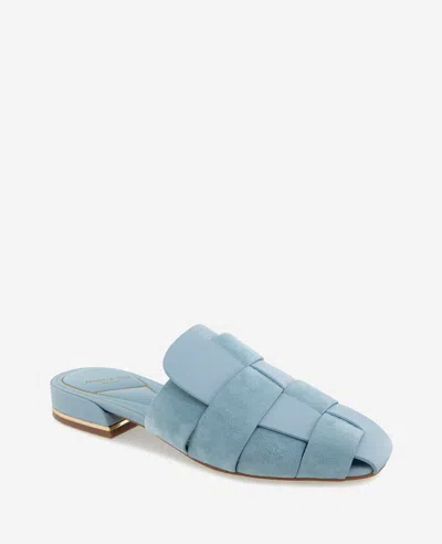 Kenneth Cole Faina Leather Fisherman Slide Sandal In Sky Blue Leather