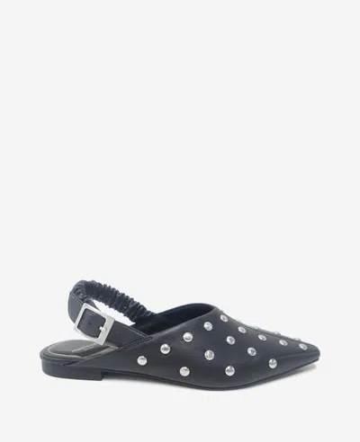 Kenneth Cole Nicola Studded Slingback Mule In Black Leather