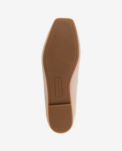 Kenneth Cole Juliet Leather Bow T-strap Flat In Sand Leather