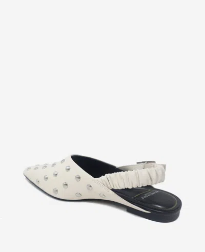 Kenneth Cole Nicola Studded Slingback Mule In Vanilla Leather
