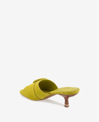 Kenneth Cole Valentina Sandal In Chartreuse Suede