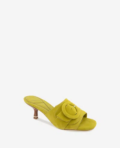 Kenneth Cole Valentina Sandal In Chartreuse Suede