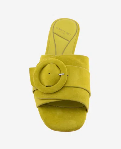 Kenneth Cole Valentina Sandal In Chartreuse Suede