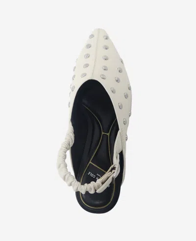 Kenneth Cole Nicola Studded Slingback Mule In Vanilla Leather