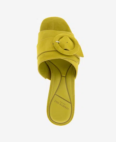 Kenneth Cole Valentina Sandal In Chartreuse Suede