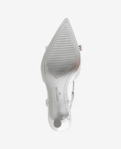 Kenneth Cole Umayra Slingback Pointed Toe Pump In Silver Snake