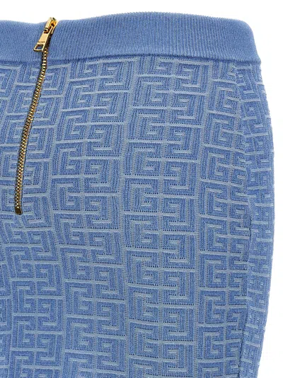 Balmain Pb Monogram Jacquard Mini Skirt