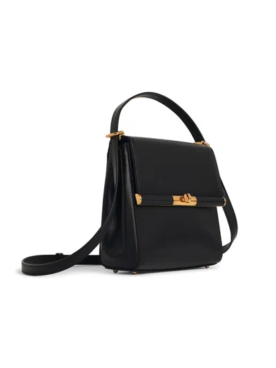 Dolce & Gabbana 'new Sicily' Black Leather Crossbody Bag Women