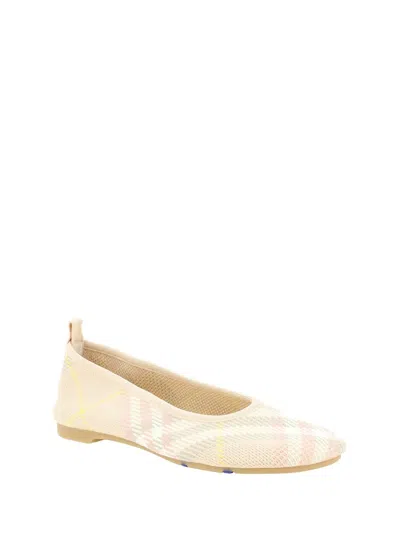 Burberry Archive Check Ballet Flats In Pink