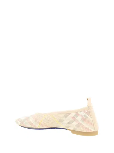 Burberry Archive Check Ballet Flats In Pink